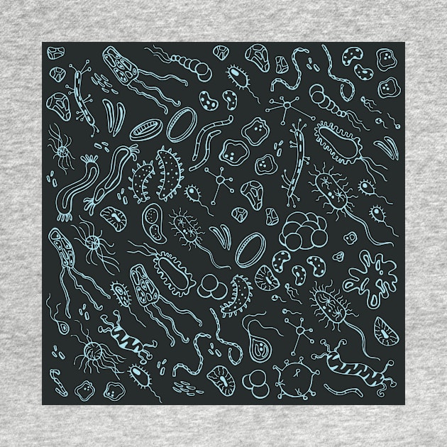 Hand drawn abstract pattern with virus by SofiGrike